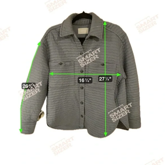 Everlane The Organic Cotton Quilted Shirt Jacket in Gray - Picture 8 of 8